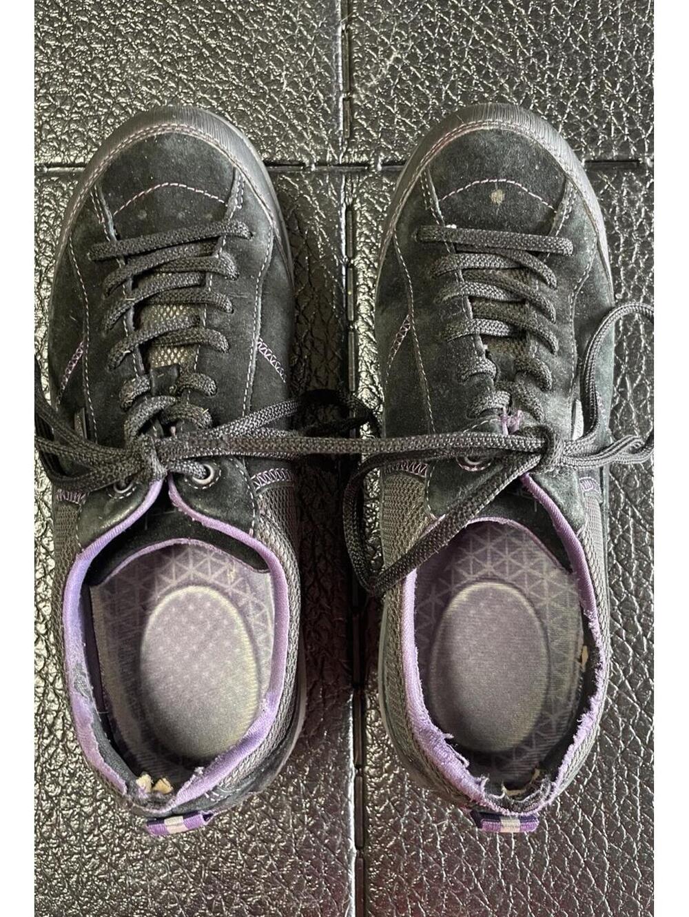 vibram shoes 37 Grey Purple  Tie Tennis Shoes
